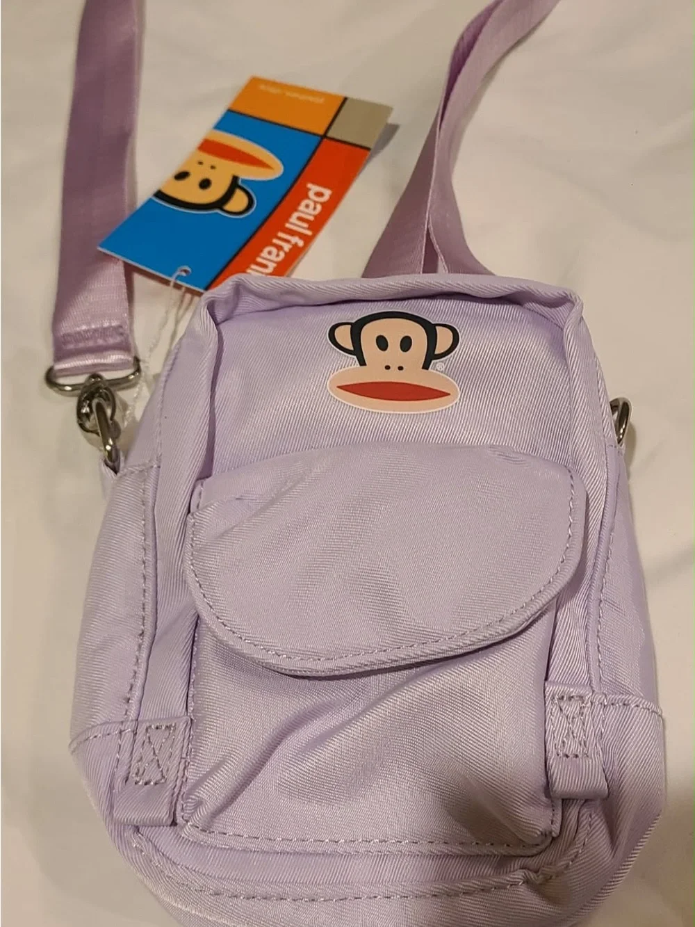 Paul Frank Lilac Kids Crossbody Bag with Julius Graphic